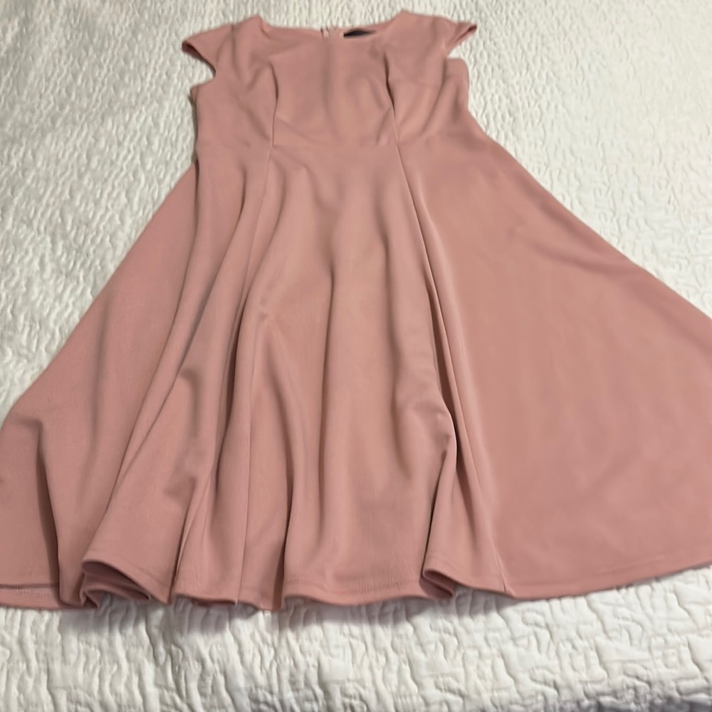 Pink fit and flare dress xl